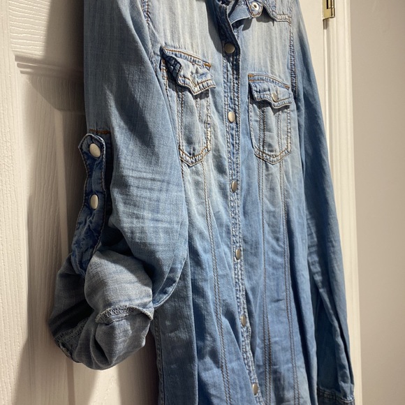 Jean Button Up Top - Picture 3 of 5